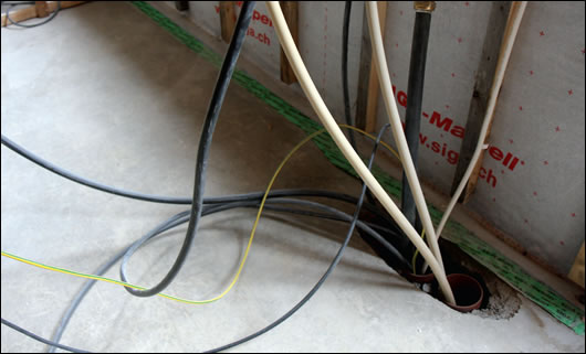 Mechanical and electrical services were run through the floor to avoid compromising the envelope airtightness Mechanical and electrical services were run through the floor to avoid compromising the envelope airtightness