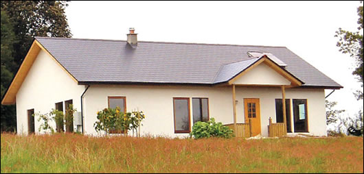 Heather Prutton’s passive house is heated by a small wood burning stove