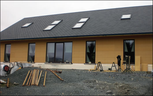 Rynhart’s walls are wrapped with Gutex woodfibre insulation Rynhart’s walls are wrapped with Gutex woodfibre insulation