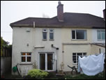 (above and below) The rear of the house before and after the renovation and extension