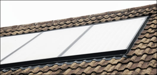 the 20 square metre array of Solar Focus collectors is designed to provide most of the house’s heating needs