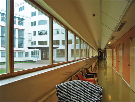 The sanatorium is full of natural light which is of great benefit to the patients