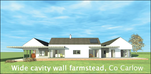 Wide cavity wall farmstead