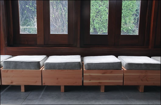 Though known as an architect Frank Lloyd Wright also designed unique furniture for his houses which Coleman has had built to complement the building Though known as an architect Frank Lloyd Wright also designed unique furniture for his houses which Coleman has had built to complement the building