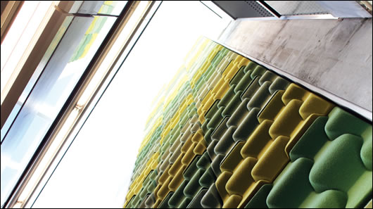 Internal acoustic baffles were made using sheep’s wool Internal acoustic baffles were made using sheep’s wool